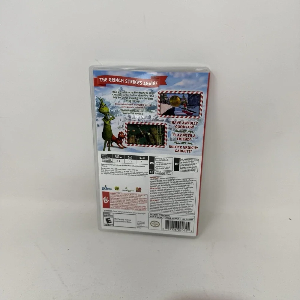 The Grinch Christmas Adventure (Nintendo switch) (Post Cards Included)